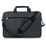 laptoptas van 360d in 2 tone polyester. - grijs