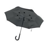 23 inch reversible paraplu, dubbellaags - grijs