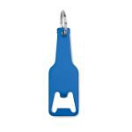 aluminium sleutelhanger met flessenopener. - blauw