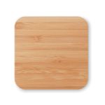 bamboe draadloze oplader met 2 hubs