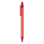 balpen van papier/mais pla cartoon blauwe inkt - rood