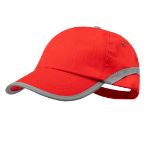 cap met reflecterende band 100% katoen - rood