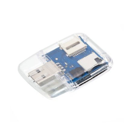 kaartlezer usb 20 micro sd,sd,m2,ms duo Ares - wit