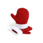 kinder fleece handschoen, 1 maat - rood