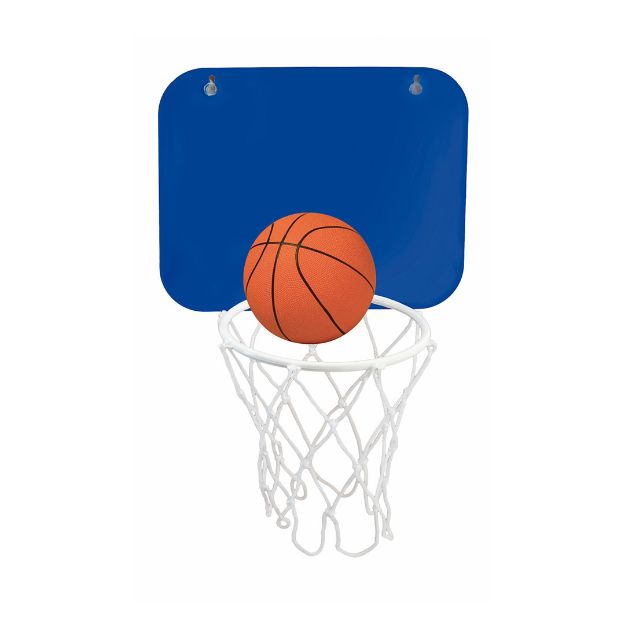 basketbalspelletje met bal - blauw
