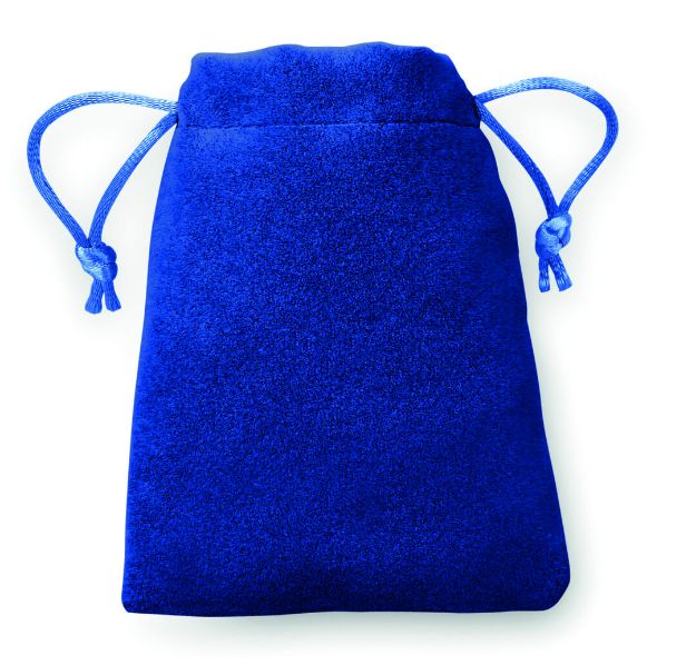 fluwelen boodschappentas marvin - blauw