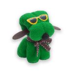 absorberende handdoek in vorm van hondje - groen