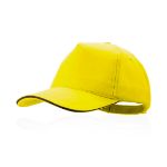 pet geborsteld katoen, 5 panelen kisse - geel