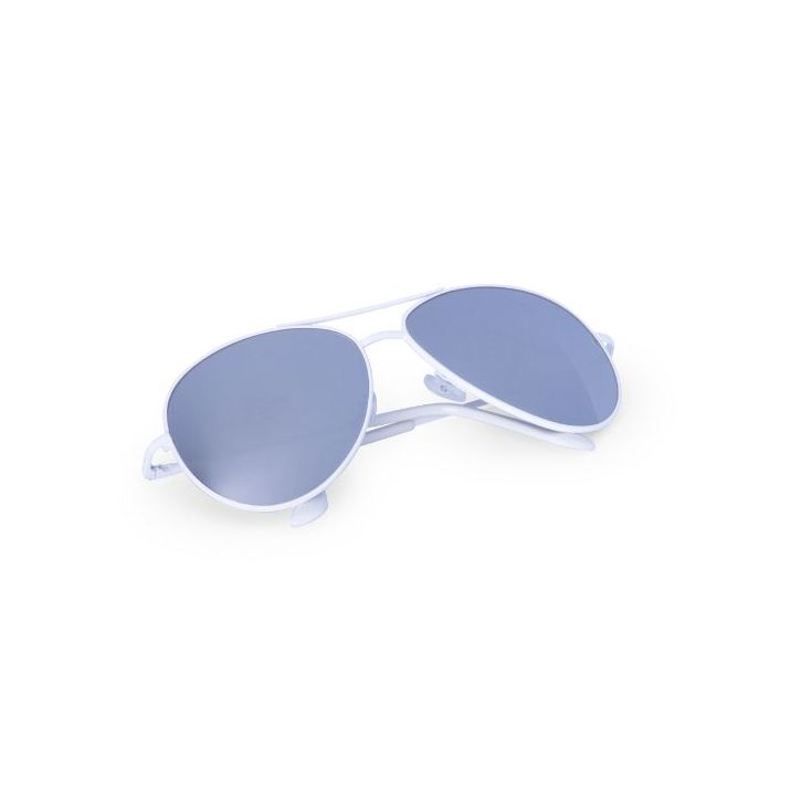 metalen zonnebril met uv400 bescherming - wit
