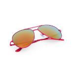 metalen zonnebril met uv400 bescherming - rood