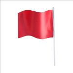 vlag op stok galena - rood