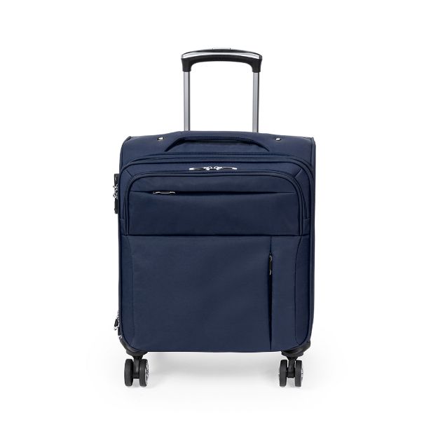 trolley 4 draaiende wielen laptop vak 15 inch - marine