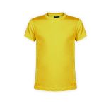 kinder t-shirt 100% polyester - geel