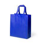 winkeltas non-woven gelamineerd fimel - blauw