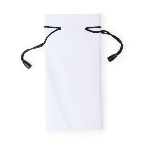 brillenkoker van polyester - wit