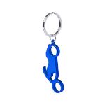 aluminium sleutelhanger flesopener - blauw