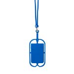 siliconen lanyard voor smartphone - blauw