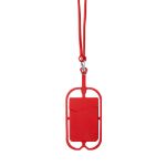 siliconen lanyard voor smartphone - rood