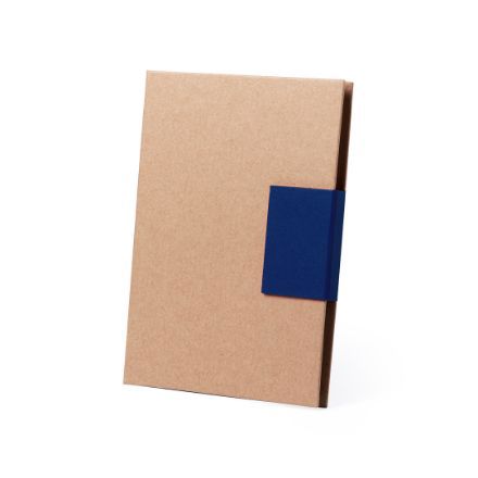 zelfklevend notitieblok, met pen, gerecycleerd - blauw