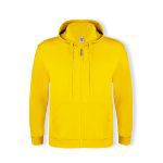 hooded sweater met rits katoen/polyester s-3xl - geel