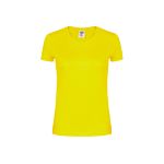 dames t-shirt katoen 180 gr. maten:s tot xxl - geel