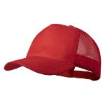 5 panelen polyester truckercap clipak - rood