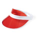 transparante pvc zonneklep narime - rood