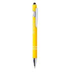 aluminium stylus pen lekor blauwe inkt - geel