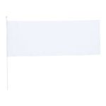 polyester vlag op stok portel - wit