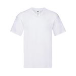 wit t-shirt v-neck katoen 140 gr.fruit of the loom