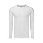 wit t-shirt lange mauwen 140 gr fruit of the loom