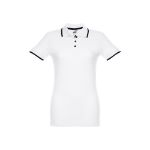 rome slim fit polo vooor vrouwen 195 gr katoen wit