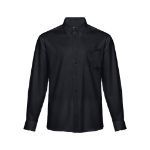 tokyo oxford hemd 70% katoen 30% - zwart