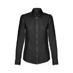 tokio oxford blouse 70% katoen, 30% - zwart