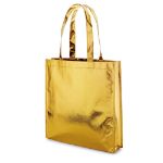 glimmende gelamineerde non-woven tas - goud