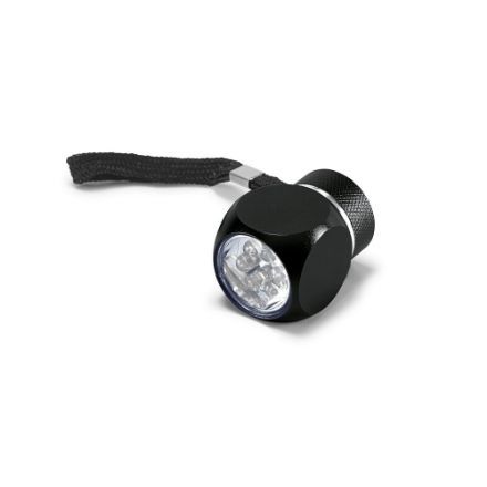 zaklamp van aluminium met een 6 ledlampen - zwart