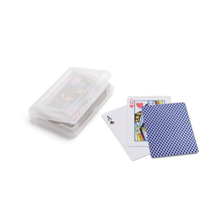 kaartspel in kunststof doosje - blauw