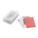 kaartspel in kunststof doosje - rood