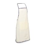 katoenen schort met voorvak - blauw