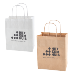 papieren tas wit en bruin 320x120x400 mm