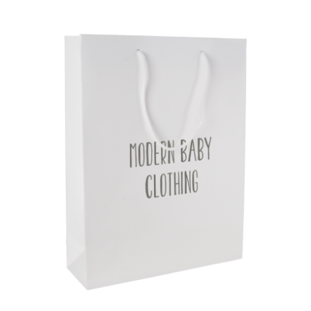 glans gelamineerde papieren tas wit 250x110x330 mm