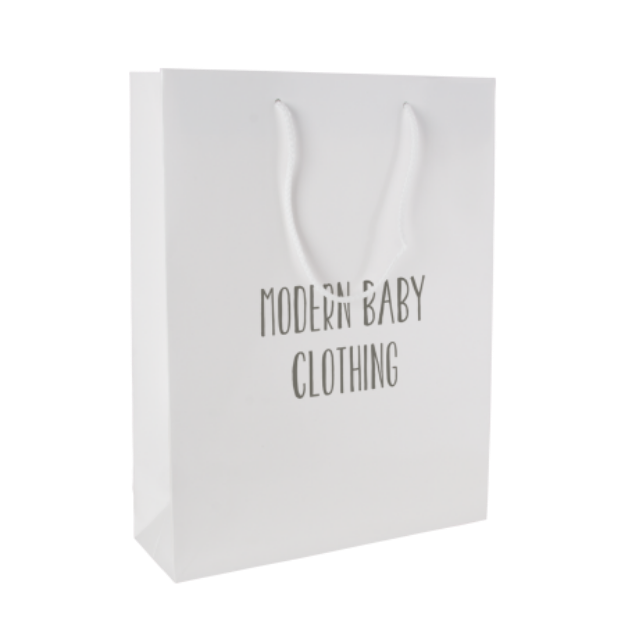 glans gelamineerde papieren tas wit 250x110x330 mm