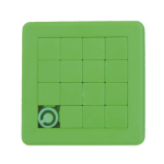 schuifpuzzel vierkant 75x75 mm tamponprint - licht groen