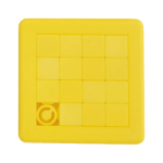 schuifpuzzel vierkant 75x75 mm tamponprint - geel