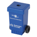 puntenslijper kliko-afvalbak met wielen - marine