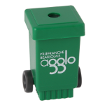 puntenslijper kliko-afvalbak met wielen - groen