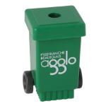 puntenslijper kliko-afvalbak met wielen - groen
