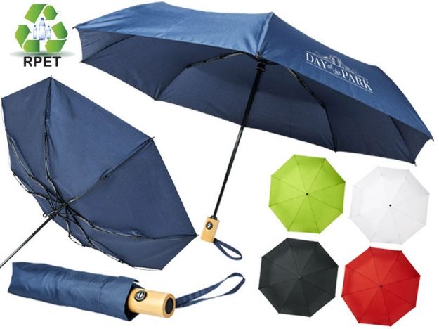bo 21 inch opvouwbare automatische rpet paraplu