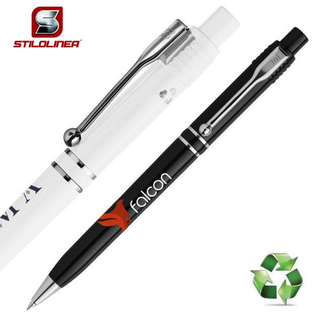 stilolinea raja chrome recycled pen blauwe inkt