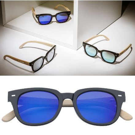 havana zonnebril met spiegelglazen uv 400